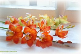 Орхидея из глины