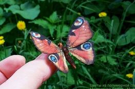 Бабочка из глины